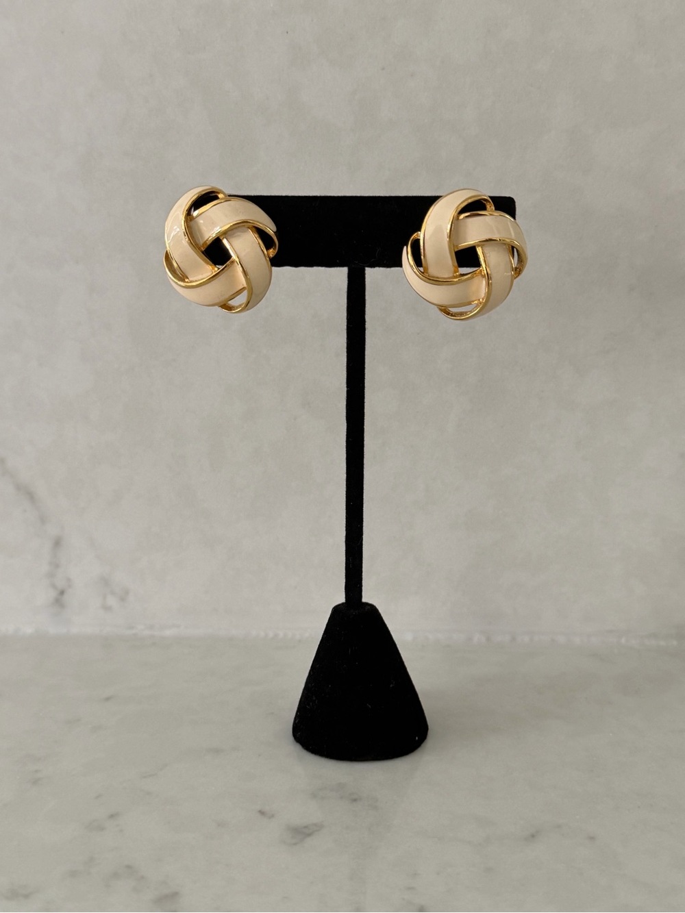Vintage Napier Gold-Tone Knot Earrings
